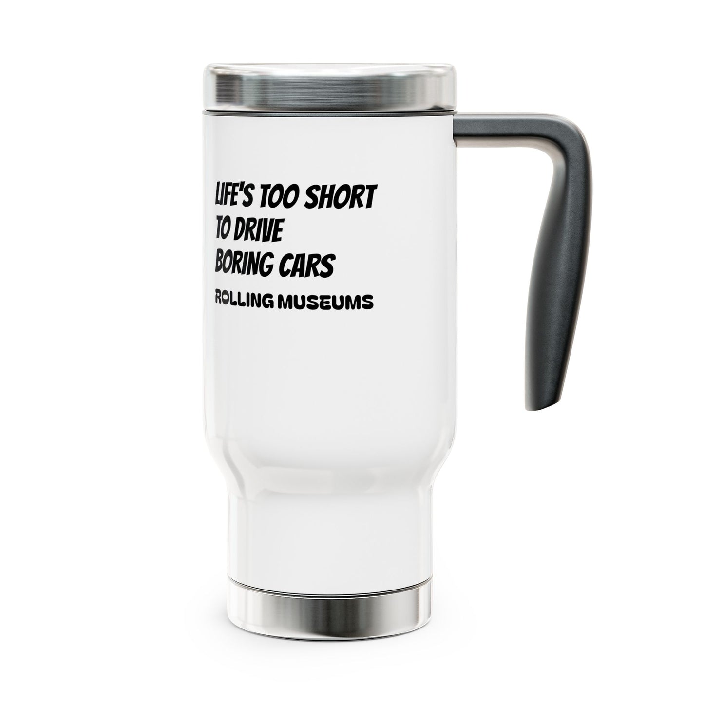 Stainless Steel Travel Mug with Handle, 14oz