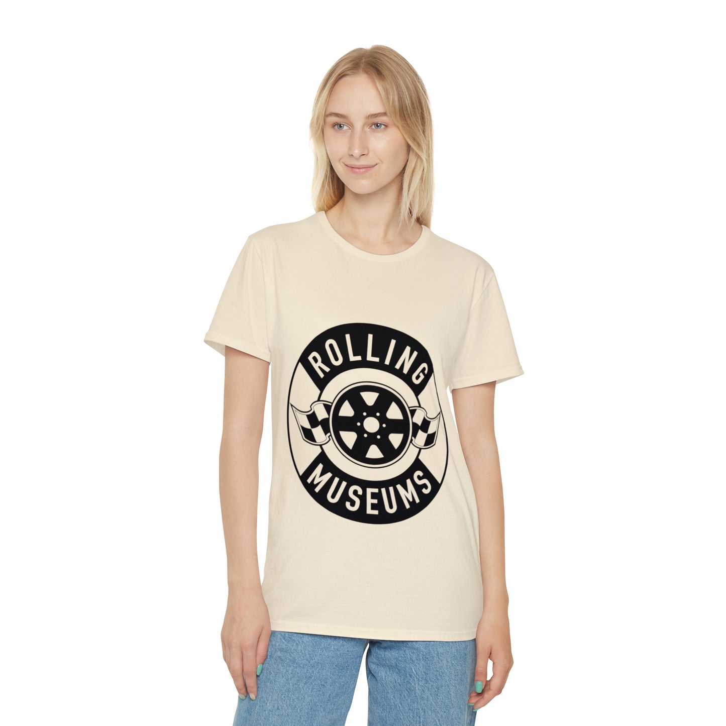 Basic Unisex Rolling Museums T-Shirt Black Logo