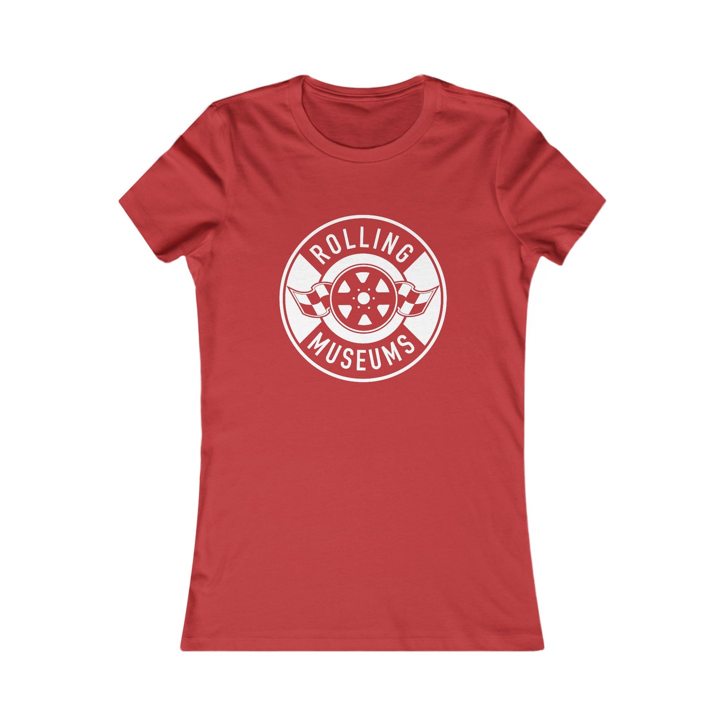 Basic Rolling Museums Women's Tee with White Logo