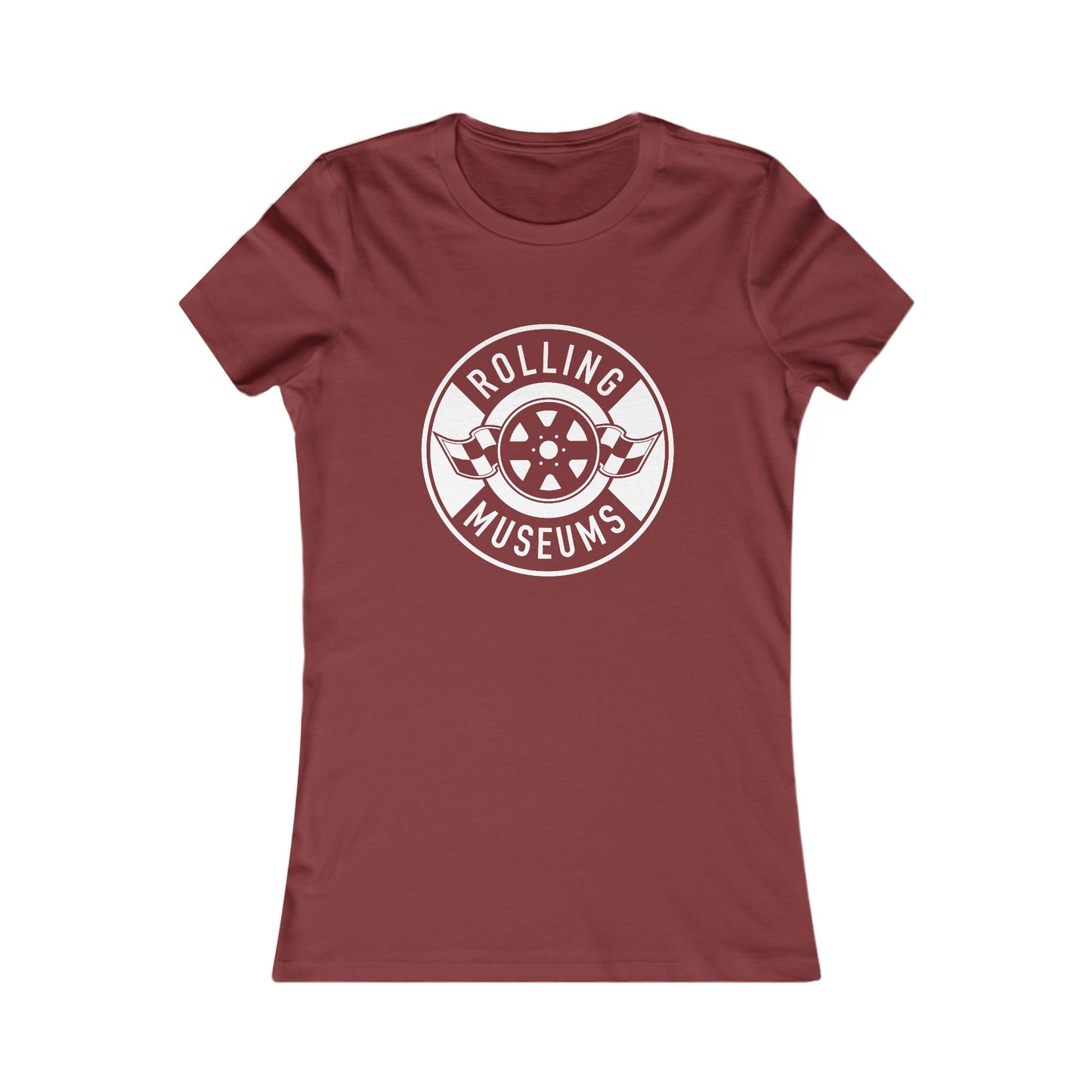 Basic Rolling Museums Women's Tee with White Logo