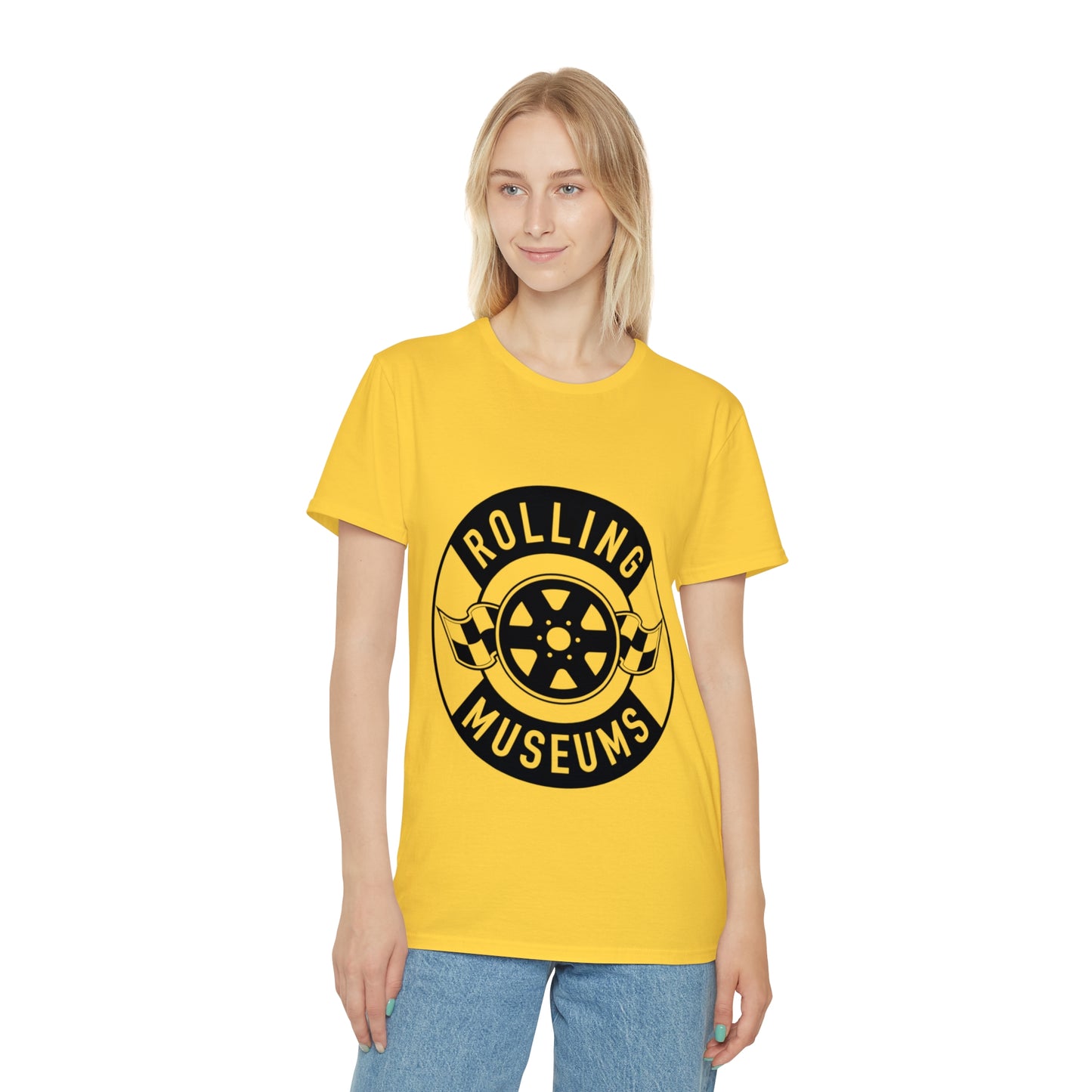 Basic Unisex Rolling Museums T-Shirt Black Logo