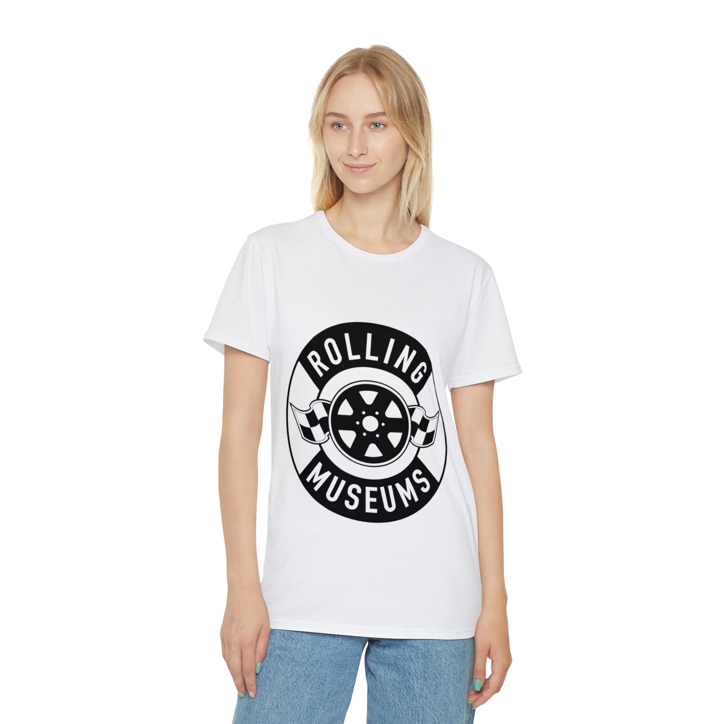Basic Unisex Rolling Museums T-Shirt Black Logo