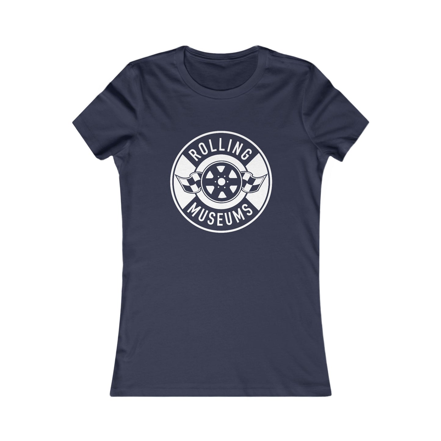 Basic Rolling Museums Women's Tee with White Logo