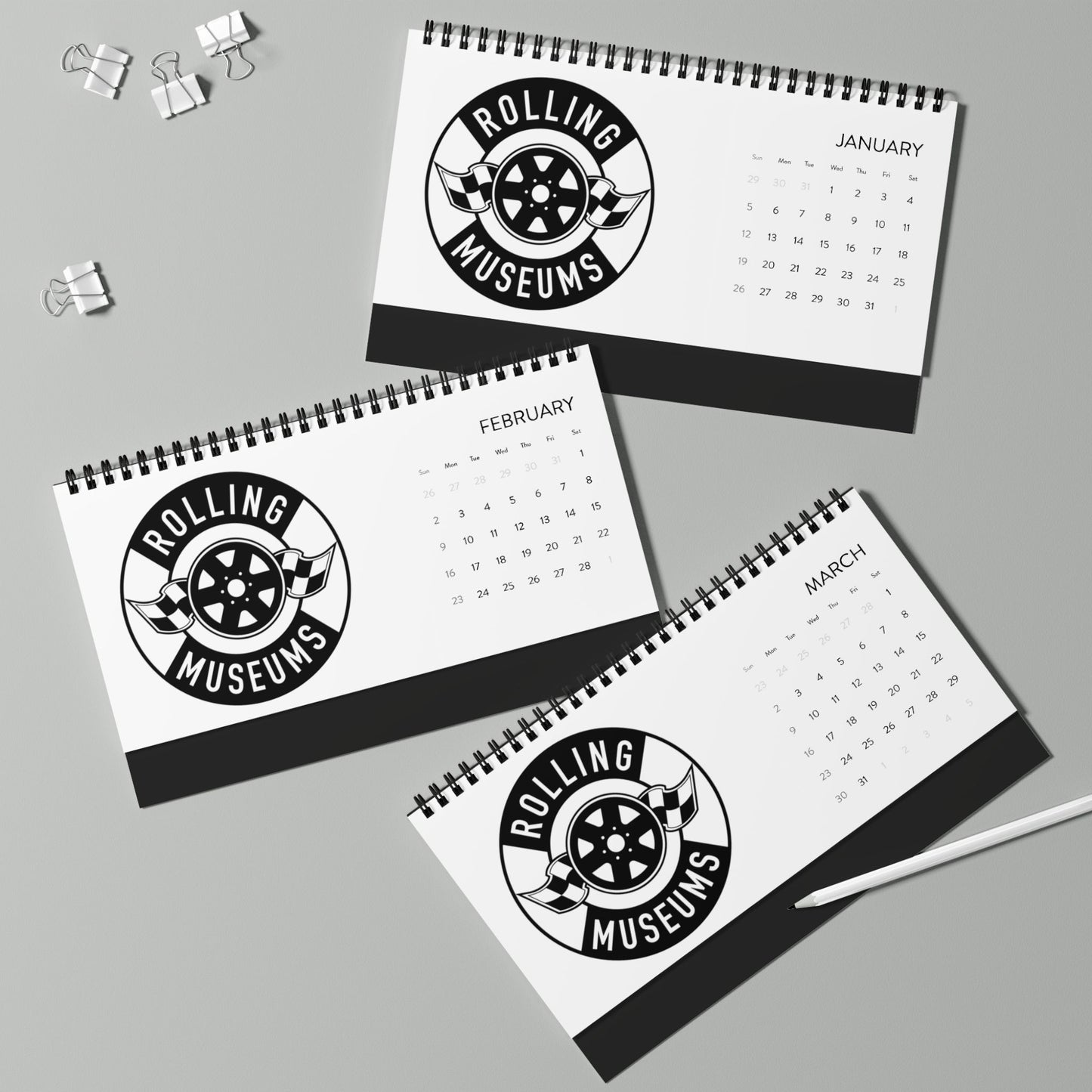 Desktop Calendar (2025 grid)