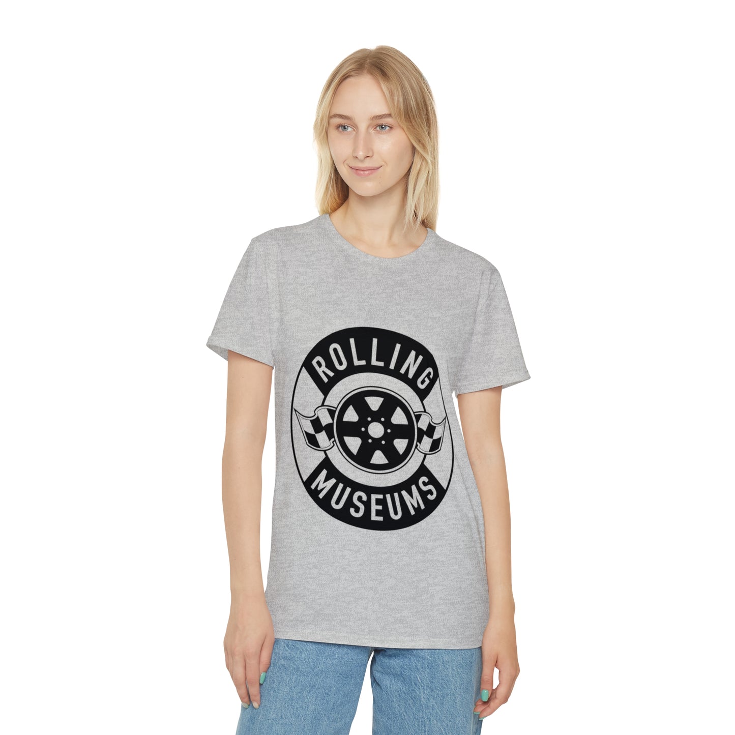 Basic Unisex Rolling Museums T-Shirt Black Logo