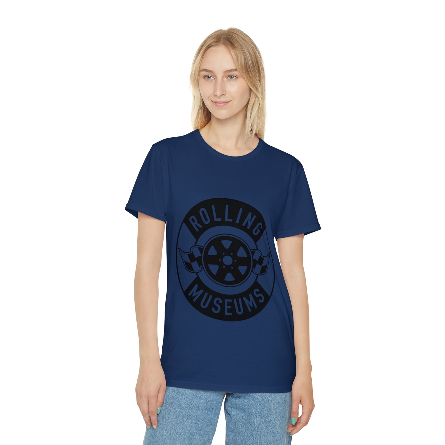 Basic Unisex Rolling Museums T-Shirt Black Logo