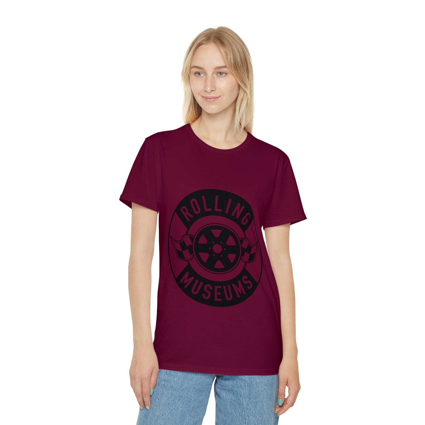 Basic Unisex Rolling Museums T-Shirt Black Logo
