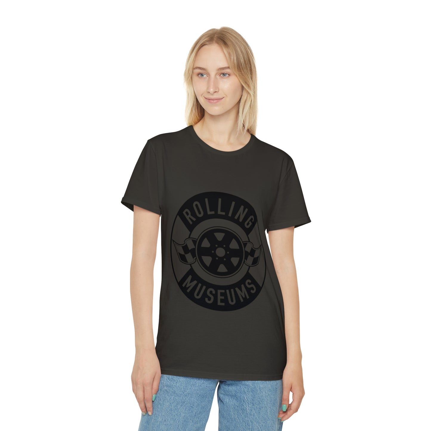 Basic Unisex Rolling Museums T-Shirt Black Logo