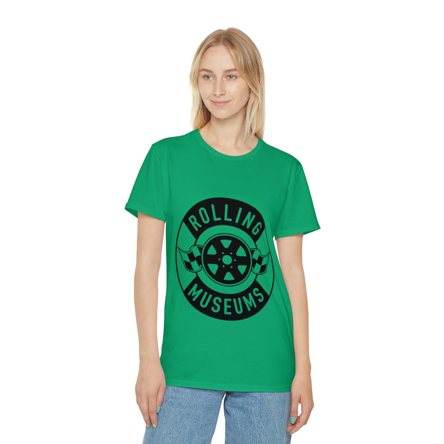 Basic Unisex Rolling Museums T-Shirt Black Logo