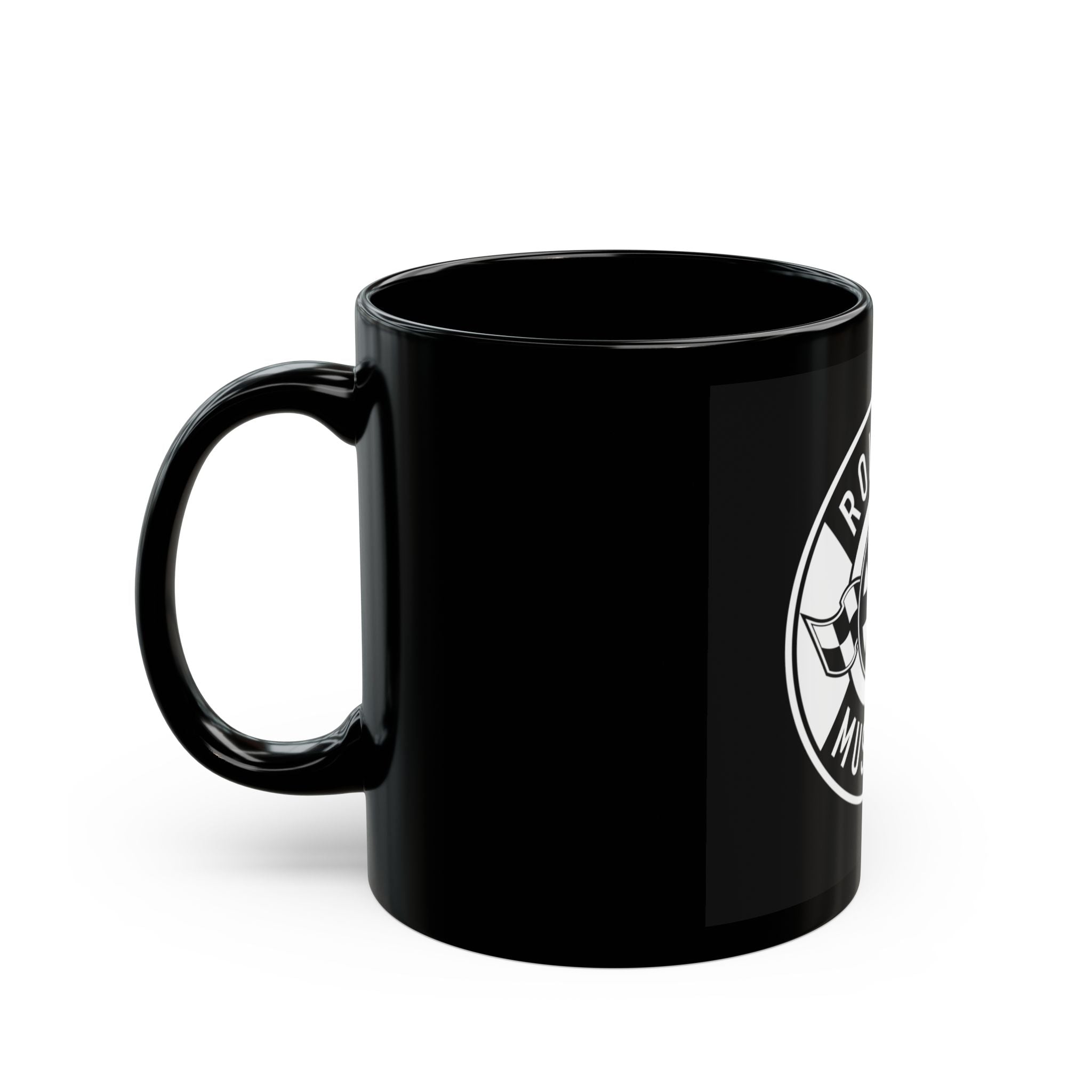 Rolling Museums Classic Car Black Mug — 'Dropping the Top' Coffee Cup
