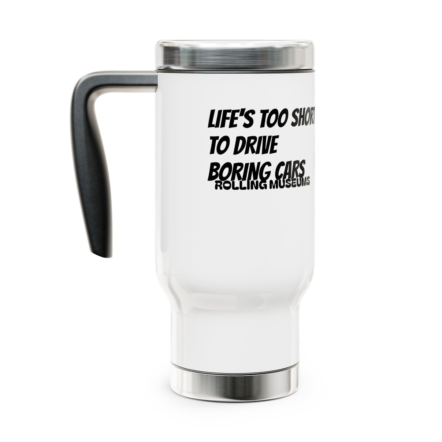 Stainless Steel Travel Mug with Handle, 14oz