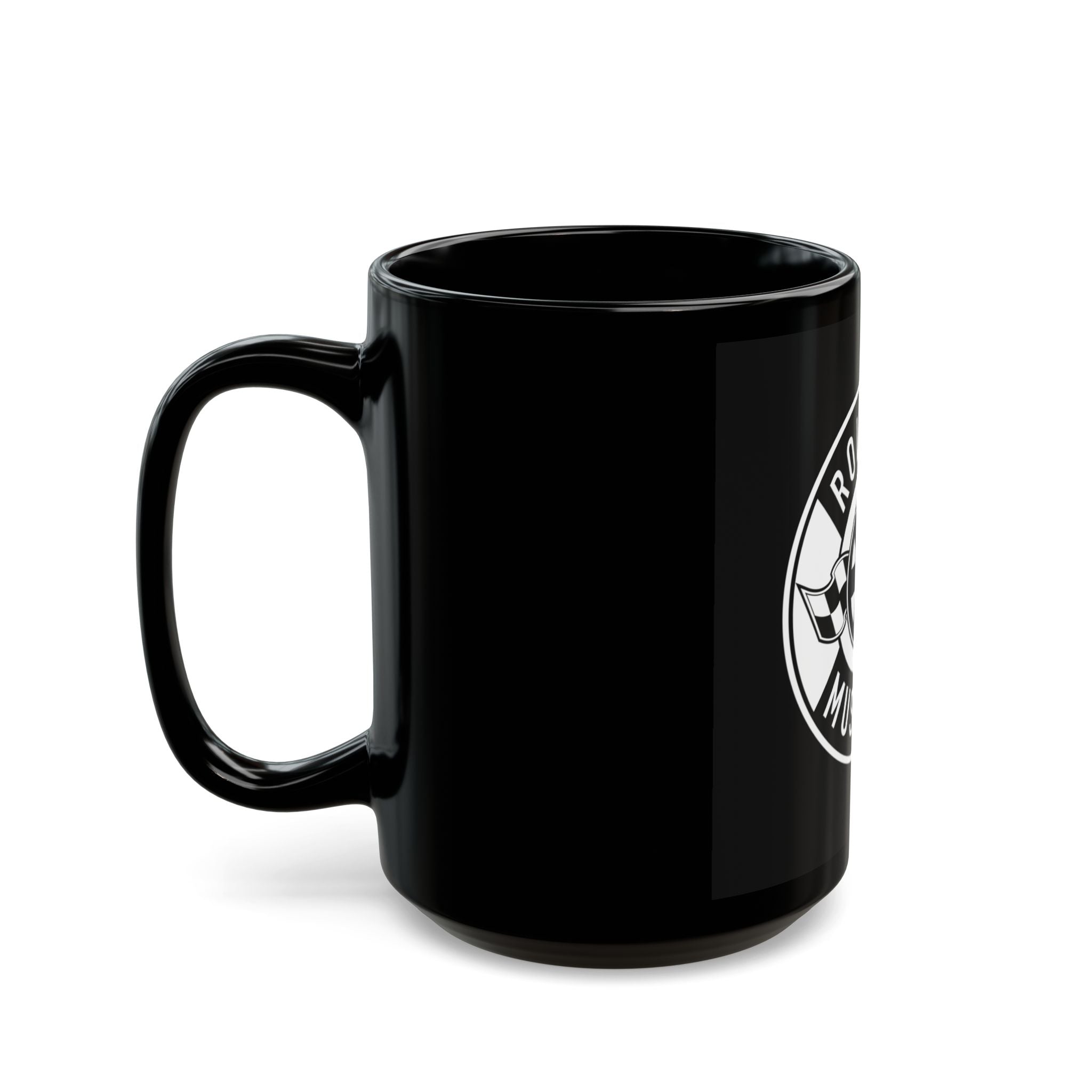 Rolling Museums Classic Car Black Mug — 'Dropping the Top' Coffee Cup